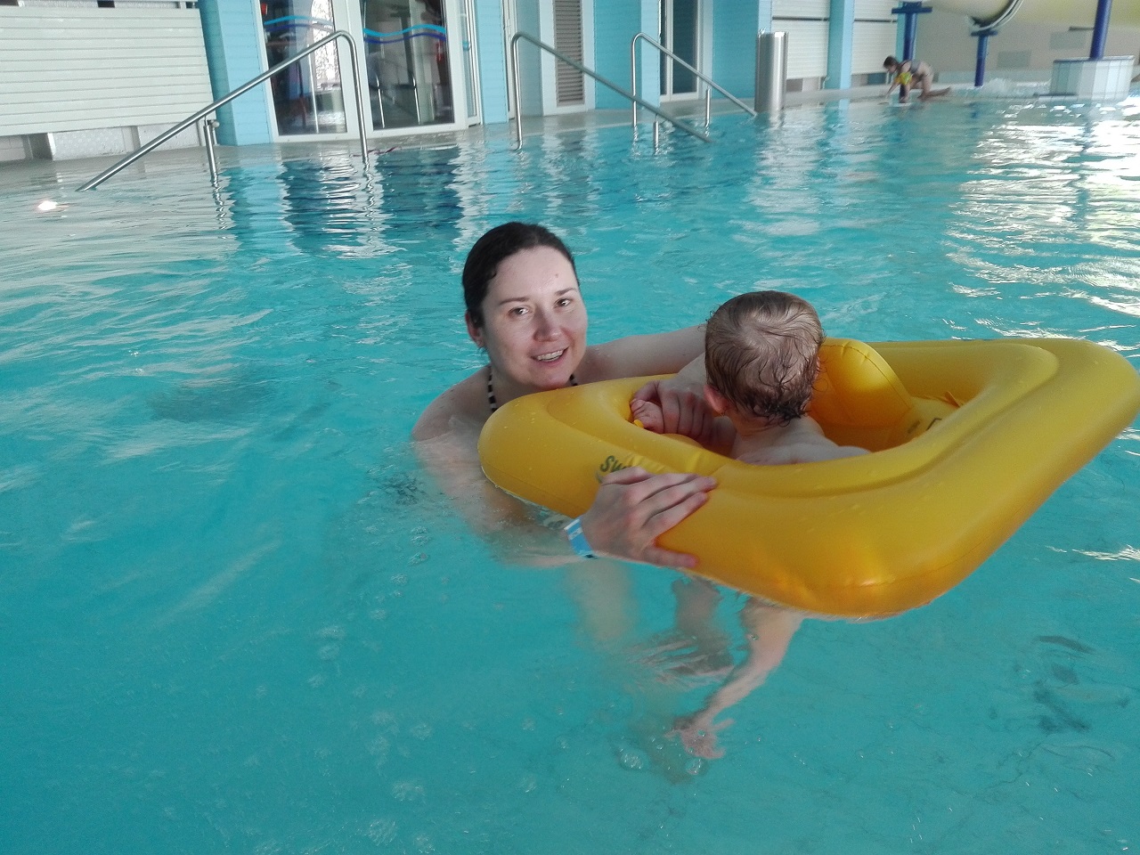 Baby's First Swimming Session